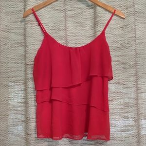 Sofia Vergara Ruffle Deep Pink Blouse